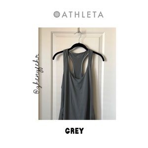 LIKE NEW - Athleta racer-back tank, XL dark grey